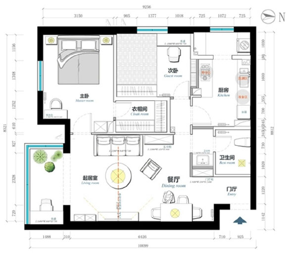 北欧风两房装修