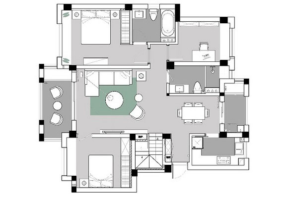 现代风格三房装修