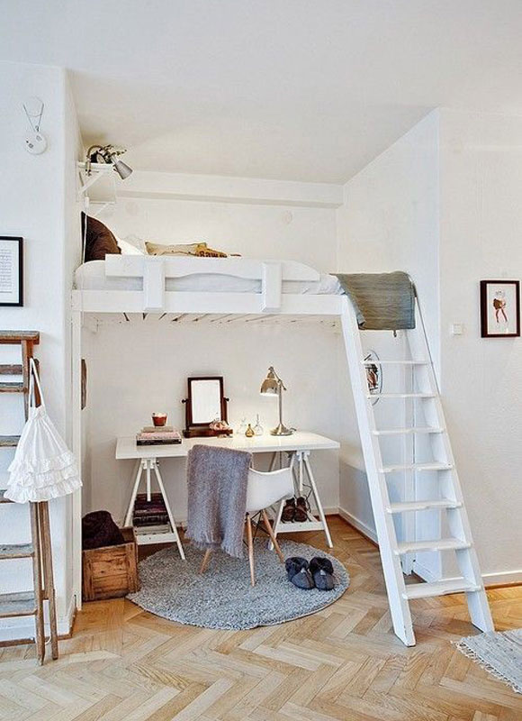 小户型装修,高架床