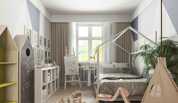 美式风格三房装修设计