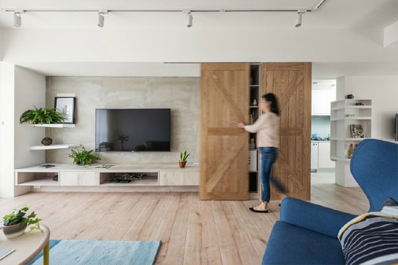 灰色电视背景墙装修