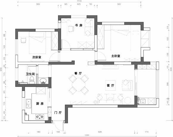 简约风格三房装修