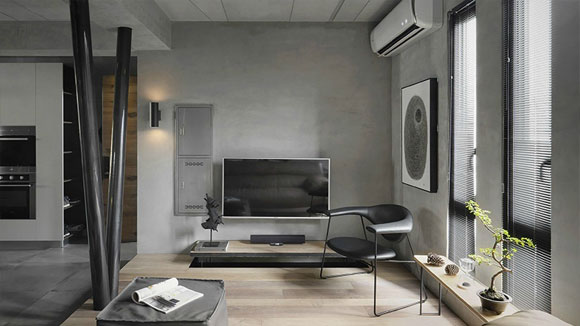 装修就要有个性，水泥质感的原味住宅，你要的另类全在这套房子里！