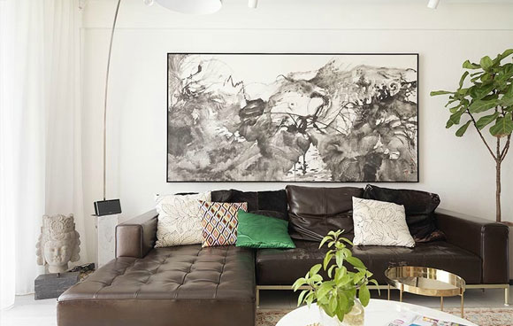 沙发墙装饰画怎样挂更好看