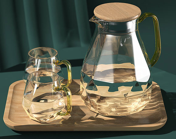 德国FEENIK冷水壶,家用耐高温玻璃水具