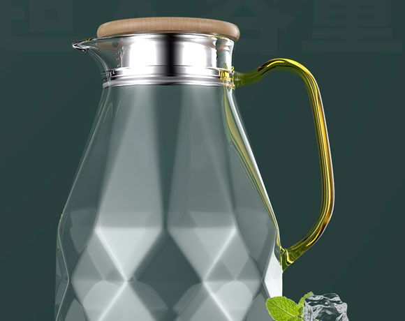 德国FEENIK冷水壶,家用耐高温玻璃水具