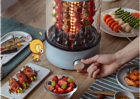 Bear/小熊家用全自动旋转烤串机/电烧烤炉，旋转烧烤神器！