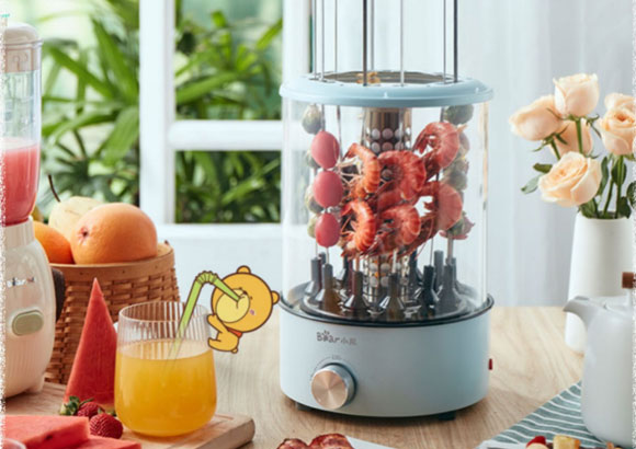 Bear/小熊家用全自动旋转烤串机/电烧烤炉，旋转烧烤神器！