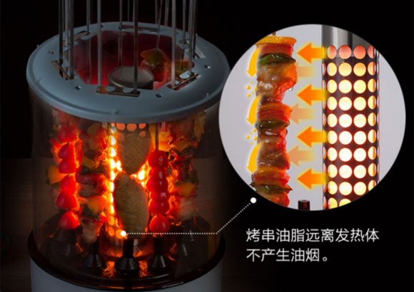 Bear/小熊家用全自动旋转烤串机/电烧烤炉，旋转烧烤神器！