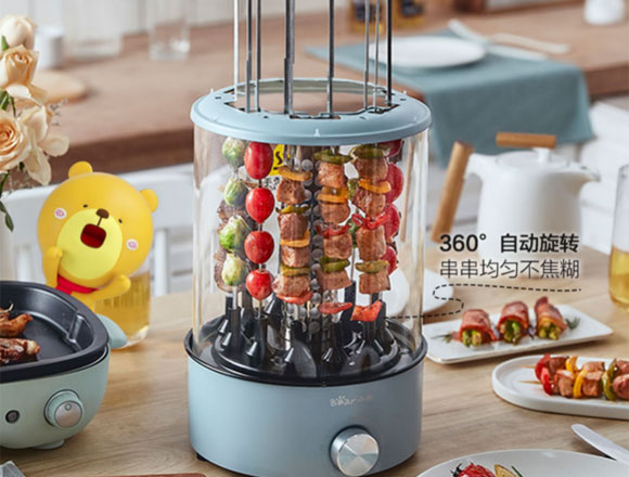 Bear/小熊家用全自动旋转烤串机/电烧烤炉，旋转烧烤神器！