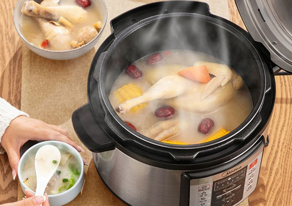 Midea/美的5升多功能智能电压力锅，一锅双胆不串味！