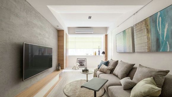 灰色电视背景墙装修