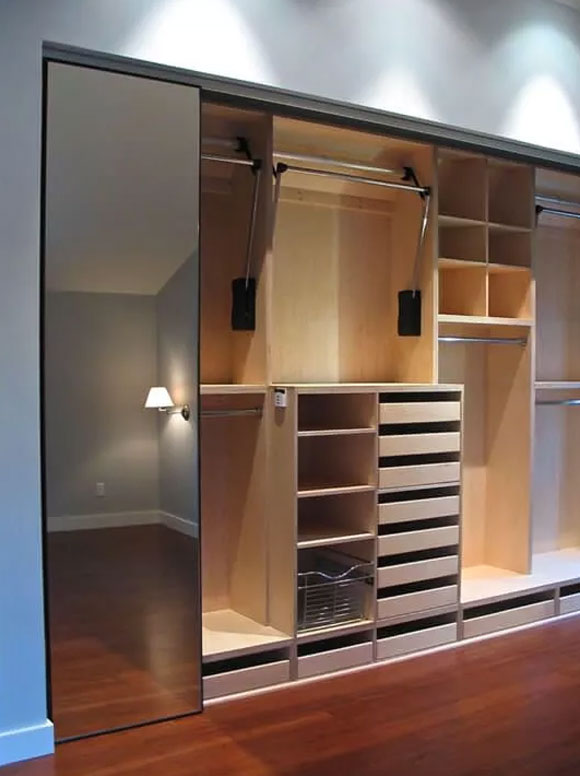 衣柜不装门好不好,入墙式推拉门衣柜,定制衣柜