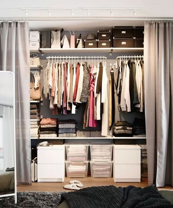 衣柜不装门好不好,入墙式推拉门衣柜,定制衣柜