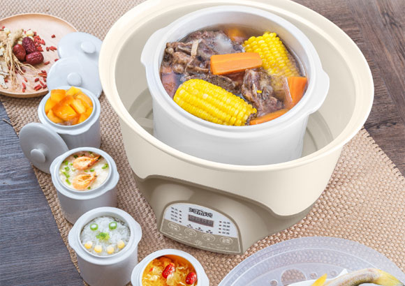 美益炖全自动大容量隔水电炖锅，煮粥煲汤神器！