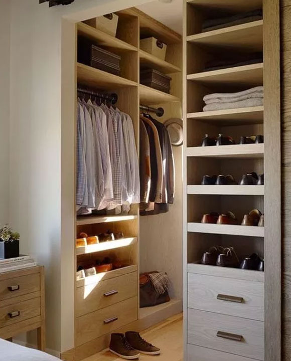 衣帽间装修,步入式衣帽间装修,小户型不能装衣帽间,小面积卧室装修