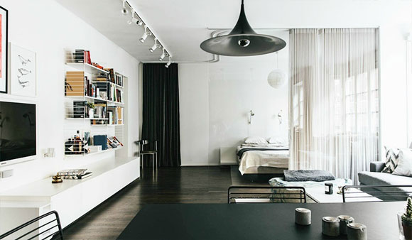 现代风格单身公寓装修设计