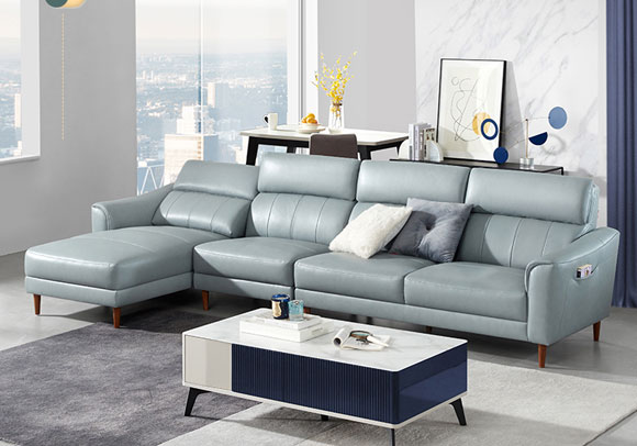 顾家家居意式轻奢真皮沙发,现代简约客厅头层牛皮沙发! 