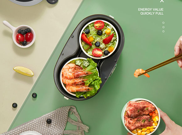 生活元素陶瓷电热饭盒/可插电加热保温便当盒