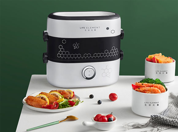 生活元素陶瓷电热饭盒/可插电加热保温便当盒