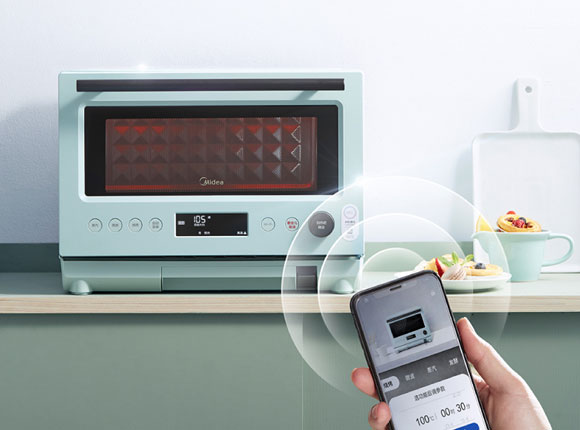 美的PG2311W台式微波炉蒸烤箱智能变频微蒸烤一体机