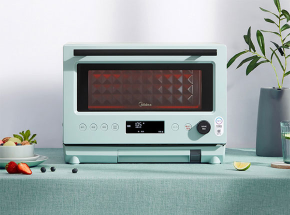 美的PG2311W台式微波炉蒸烤箱智能变频微蒸烤一体机