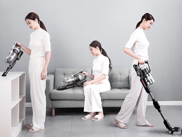 美的P7小型家用大吸力除尘螨免弯腰无线吸尘器