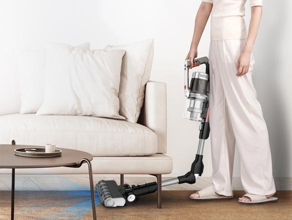 美的P7小型家用大吸力除尘螨免弯腰无线吸尘器