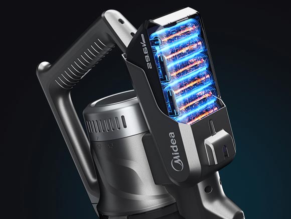 美的P7小型家用大吸力除尘螨免弯腰无线吸尘器