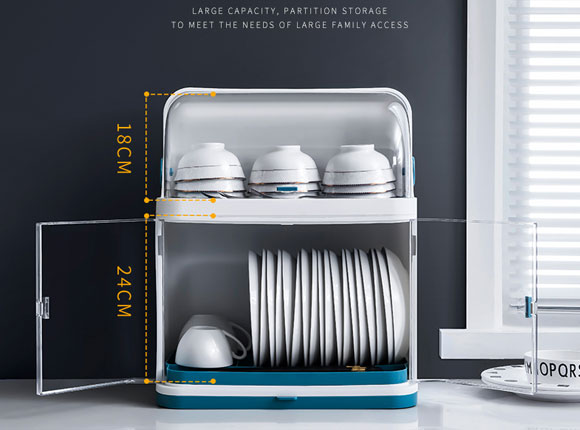 友耐碗架沥水架/厨房置物架/带盖收纳盒/多功能碗柜