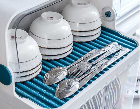 友耐碗架沥水架/厨房置物架/带盖收纳盒/多功能碗柜