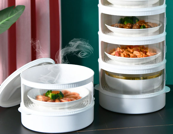 韩美菲多层滑门饭菜保温罩/防尘罩,食物防苍蝇神器!