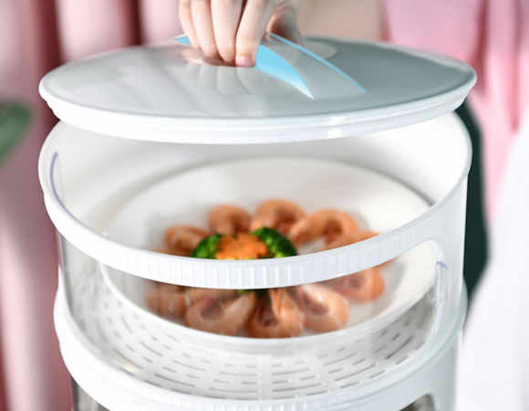 韩美菲多层滑门饭菜保温罩/防尘罩，食物防苍蝇神器