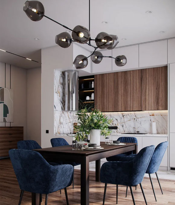 轻奢风复式装修设计