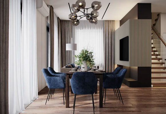 轻奢风复式装修设计