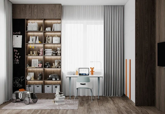 轻奢风复式装修设计