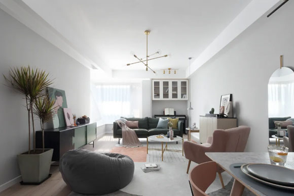 轻奢风三房装修设计