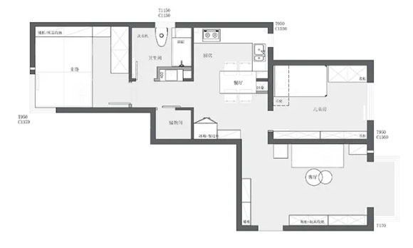 简约风格两房装修