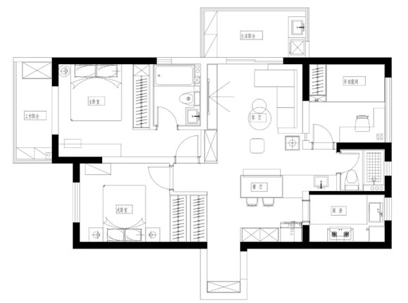简约风格三房装修设计