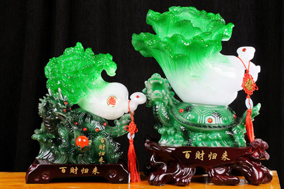 锦礼嘉玉白菜招财摆件/客厅玄关电视酒柜工艺装饰品!