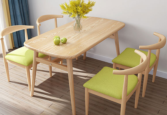 全享经济型长方形北欧风餐桌餐椅组合/咖啡桌