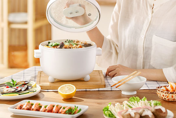 olayks出口原款多功能电热火锅