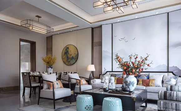 新中式风格客厅装修设计