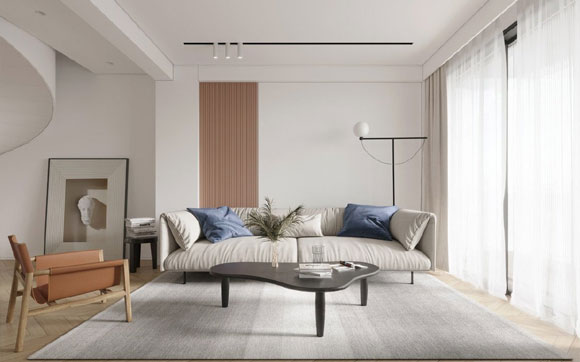 轻奢风复式装修设计