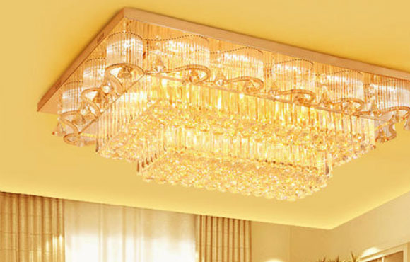 水晶吸顶灯安装