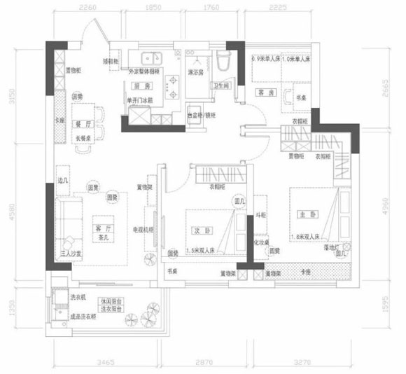 美式风格三房装修