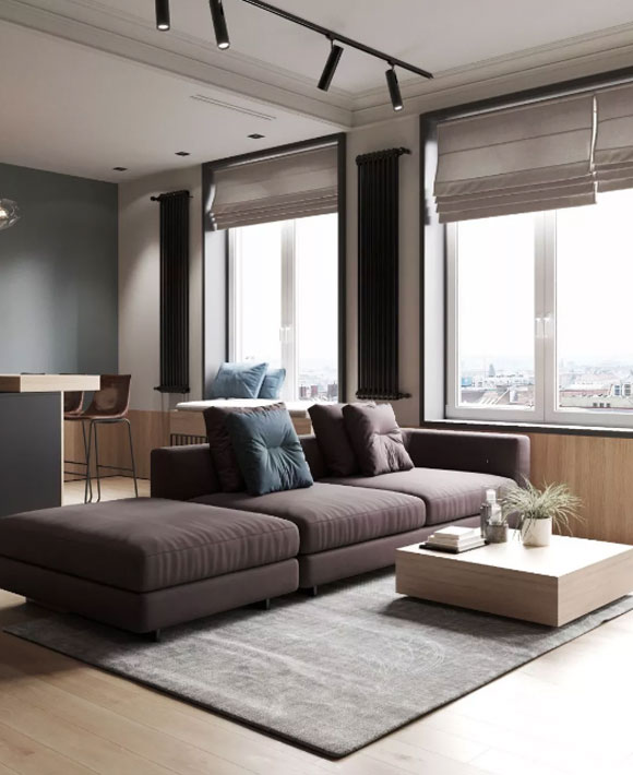 轻奢风一居室装修设计