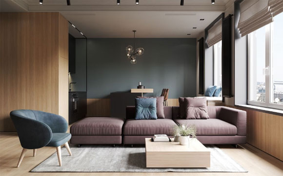 轻奢风一居室装修设计