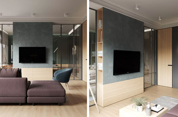 轻奢风一居室装修设计