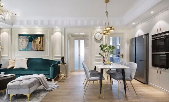 轻奢风三房装修设计